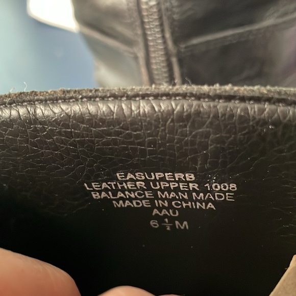 ENZO ANGIOLINI BLACK LEATHER RIDING BOOT WITH SILVER BUCKLES SIZE 6.5 - Picture 12 of 14